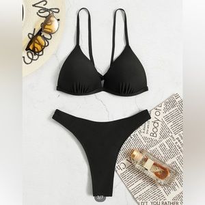 Push-up bikini top & bottoms size large